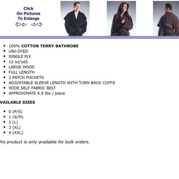 Men’s Long Monk Hooded Turkish Cotton Spa Bathrobe - Picture 12 of 13